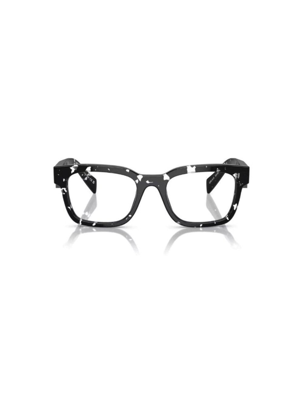 Prada PRA10V 15O1O1 51 Black Transparent Havana Eyeglasses Optical Frame - Picture 2 of 4